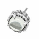 【バラ売り/1個】クリスタル×ユリドームのステンレスピアス(百合/ゆり)「ピアス/ステンレスアクセサリー」