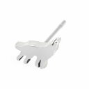 【バラ売り/1個】 ピアス サージカルステンレス オオカミモチーフのピアス 狼 おおかみ ウルフ|医療用ステンレス アクセサリー レディース メンズ