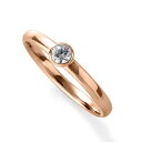 指輪 18金 ピンクゴールド 天然石 一粒リング 主石の直径約3.0mm ソリティア|K18PG 18k 貴金属 ジュエリー レディース メンズ