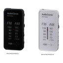 OHM AudioComm FMステレオ/AMライターサイズラジオ ブラック・RAD-P350Z-K