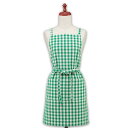 GINGHAM(ギンガム) エプロン 丈70cm NO.2798-05・グリーン