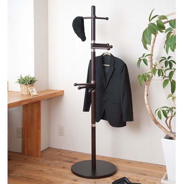 エレガントポールスタンド ダークブラウン [キャンセル・変更・返品不可]