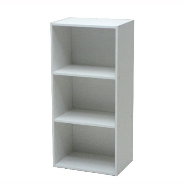 【カラーボックス3段 ホワイト木目調】[返品・交換・キャンセル不可]