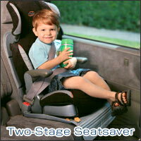 【プリンスライオンハート Two-Stage Seatsaver(ツーステージシートサーバー)・ブラック】チャイルドシートで車のシートが傷つく事を防ぎ食べこぼしなどの汚れから守ります!