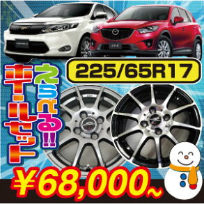 【選べる人気ホイール!】【新型HARRIER/X-TRAIR/CX-5】【今年の人気ホイールから選べる】【ピレリICEASIMMETRICO225/65R17】【ブリヂストンBLIZZAKDM-V2225/65R17102Q】組み込み、バランス調整済みにて発送!