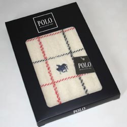 メンズ　タオルハンカチ　ポロ（POLO）（箱入り/色柄おまかせ）　ホワイト・ベージュ・クリ…...:e-towelya:10065578