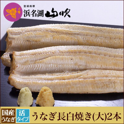 【うなぎ専門店 浜名湖山吹】うなぎ 白焼き 国産「活うなぎ」 長白焼き 【大】125gサイ…...:e-unagi:10000414