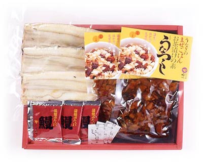 うなぎ 【浜名湖山吹】送料込 国産うなぎ 長白焼き と うな茶漬け ・混ぜご飯の素セット 