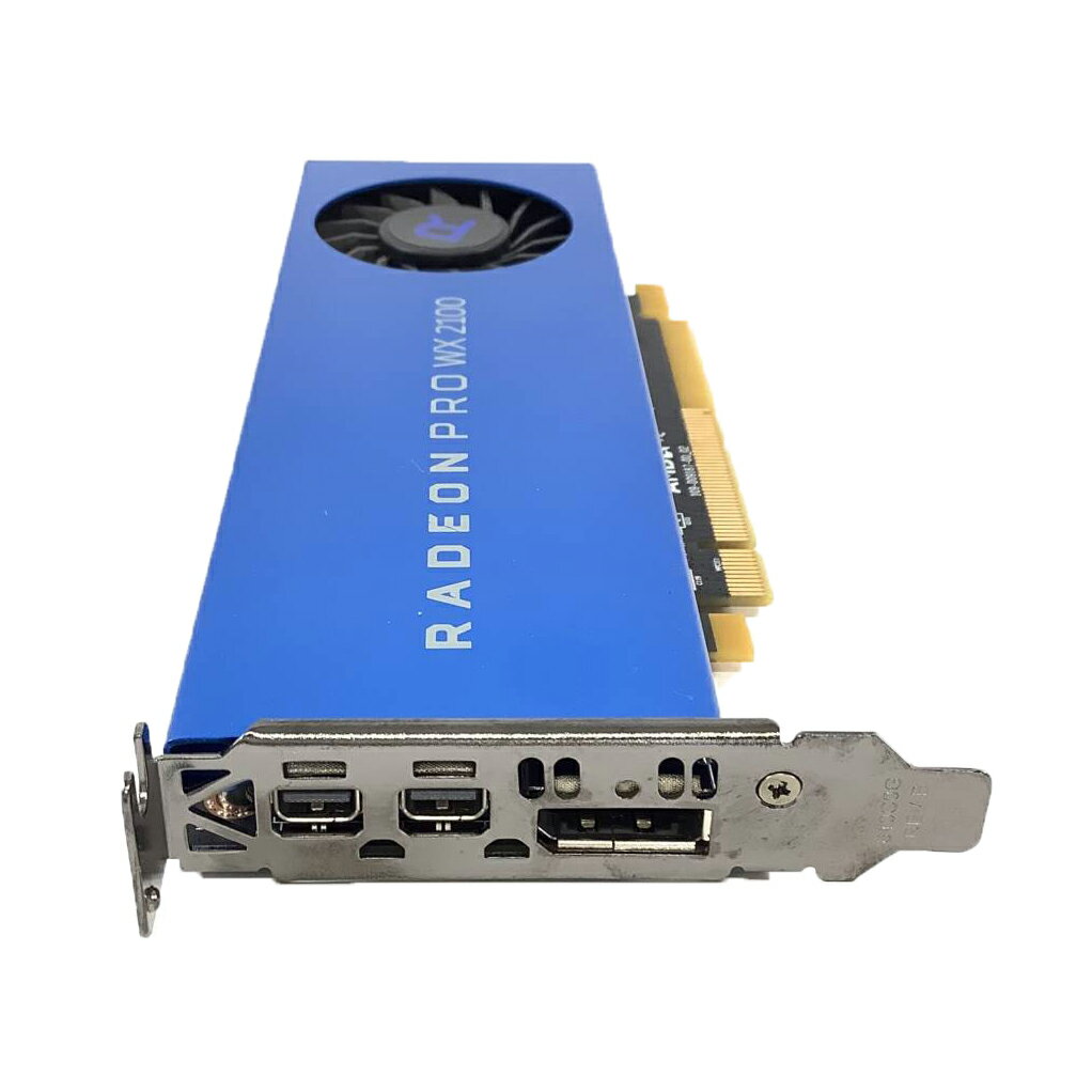R208-AMD RADEON PRO WX2100 2GB GDDR5 PCIE グラフィックスボード 1点 ロープロファイル WX 2100 DPx1 MiniDPx2 ★補助電源不要★ 送料無料【中古動作品】