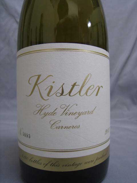 [2003]　シャルドネ・ハイド・ヴィンヤード 750ml　キスラーChardonnay Hyde Vineyard / Kistler