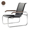 THONET アームチェア no.S35L ブラックレザー×ウォルナット