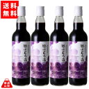 【送料無料】 100%ぶどう液 赤 550ml 4本セット ぶどうジュース ベーリーA コンコード アルプスワイン