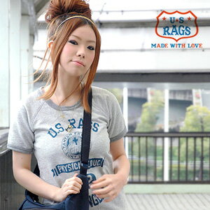 2010SS̵ᥫ֥åUS饰˥ǥ󤷤饰µåȥåȥץȤǥơȾµץ륪Сǥ󥺤OKΥ˥ååȢUS RAGSʥ桼饰ˡCOLLEGE PRINT HALF SLEEVE SWEAT