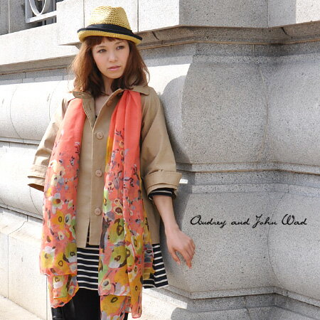 【送料無料】ポンチョのようなフォルム、着丈の変形に仕立てられたショート丈スプリングコート！/レディース/ライトアウター/羽織り/七分袖/7分袖◆Audrey and John Wad（オードリーアンドジョンワッド）：フレアショートトレンチコート