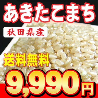 ■≪秋田≫23年秋田県産あきたこまち　検査1等玄米　30kg【数量限定】【送料無料】【東北復興_青森県】