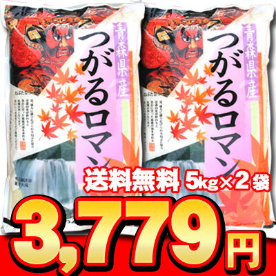 ≪5kg×2≫【23年産】青森県産つがるロマン　白米　10kg　【数量限定】【送料無料】【東北復興_青森県】【2sp_120405_b】