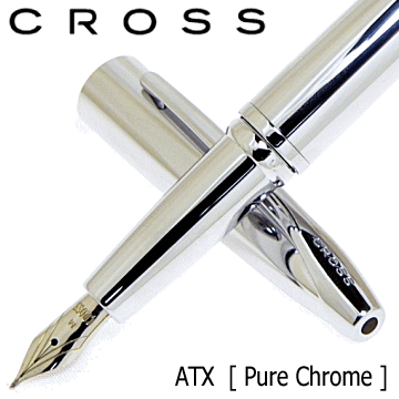 【CROSS】 クロス 万年筆　「ATX」 ピュアクローム【40％⇒50％OFF】特別セール品　アウトレット品　