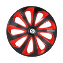 SPCホイールカバー13インチ SPC1375BKRDC_J ブラックカーボン/レッド 生活用品・インテリア・雑貨 カー用品 外装パーツ ホイール・ホイールカバー レビュー投稿で次回使える2000円クーポン全員にプレゼント