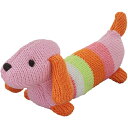 ペット用品 犬用品(グッズ) 犬用おもちゃ・玩具(犬・遊) RICH FROG ニットnaスクィークイージー ダックス ピンク