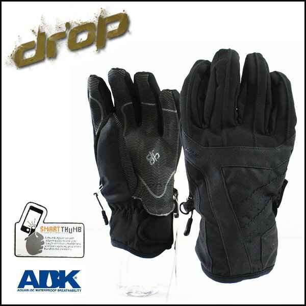 2013Nf drp-1319 yDROP/hbvzO[u MEN HYBRID OG Deuce Glove w/ Smartthumb/Black