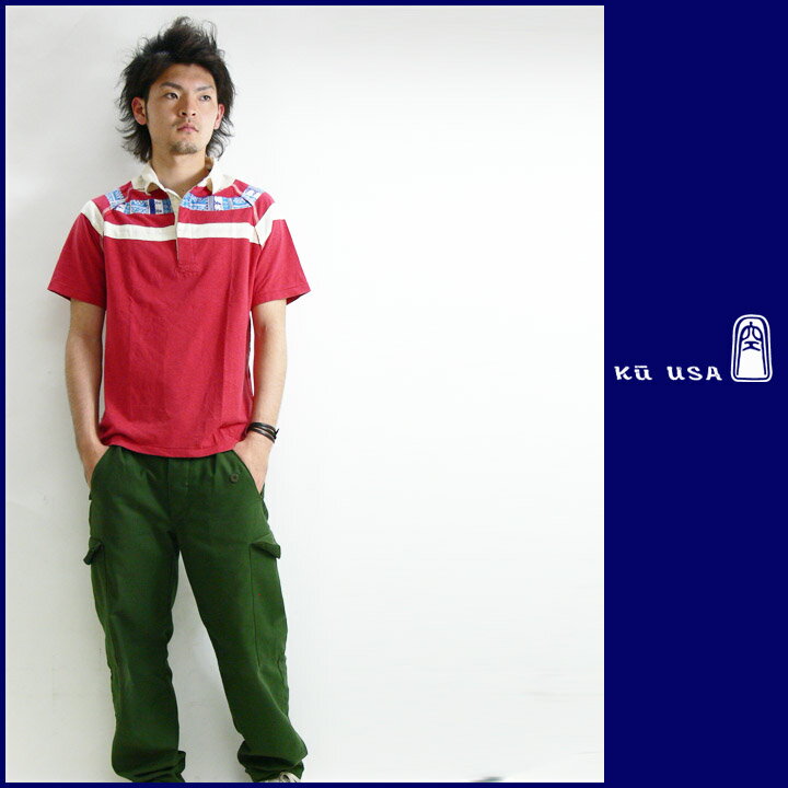 KU【空】クウヘンプ混オリエンタルラガーシャツ 【30%OFF】