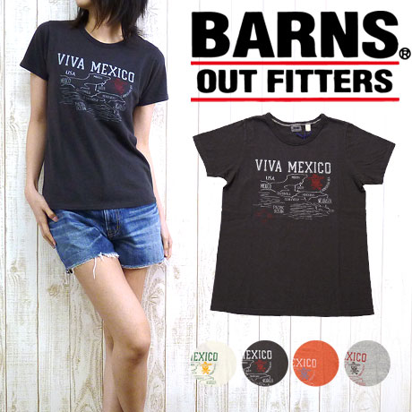 【バーンズ】 【BARNS】 【レディース】 Tシャツ Uネック 半袖 吊り天竺 「VIVA MEXICO」【あす楽対応_関東】【あす楽対応_甲信越】【あす楽対応_北陸】【あす楽対応_東海】【あす楽対応_近畿】【マラソン201207_ファッション】【RCPmara1207】【ポイント5倍】