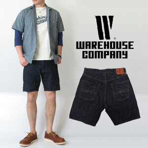 ウェアハウス WAREHOUSE デニム ハーフパンツ ショートパンツ ワンウォッシュ 13.5oz DD-1550 DUCK DIGGER ダックディガー