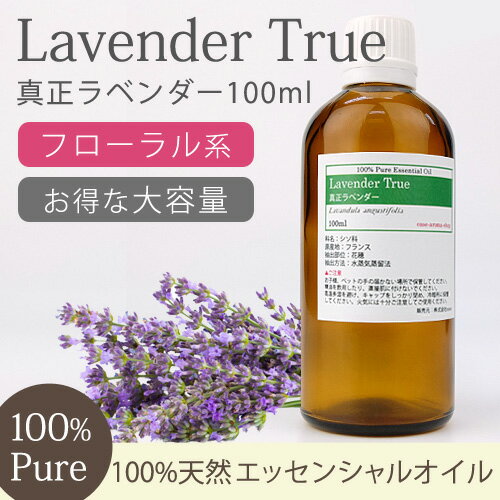 真正ラベンダー 100ml 【精油 エッセンシャルオイル アロマオイル アロマ ギフト ラ…...:ease-aroma:10000224