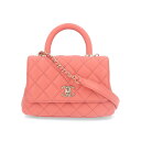 \月間優良ショップ受賞/【新品】【並行輸入品】CHANEL シャネル AS2215 ココハンドル CCマーク ピンク ハンドバッグ キャビアスキン ブランドラッピング可