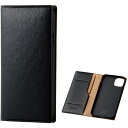 エレコム PM-A19DPLFYILBK(ブラック) iPhone 11 Pro Max用 レザーケース 耐衝撃