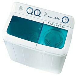【設置／リサイクル】Haier JW-W80C（ホワイト）　2層式洗濯機　洗濯8.0kg 脱水6.0kg