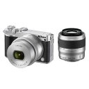 【長期保証付】ニコン Nikon1 J5 ダブルズームレンズキット(シルバー)