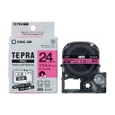 キングジム テプラPRO マグネットテープ ピンク 黒文字 24mm SJ24P
