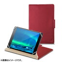 エレコム TB-08CMLRD(レッド) タブレット汎用ケース カメラ レザー 7.0~8.4インチ
