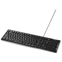 バッファロー BSKBU100LBK(ブラック) USB接続 有線スタンダードキーボード ロングケーブル ブラック