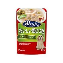 ユニ・チャーム 銀のさら おいしい鶏ささみ入りとろみ仕立て 鶏ささみ・緑黄色野菜入り80g