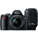 　ニコン(Nikon) 【610万画素】デジタル一眼レフカメラ　D40 ダブルズームキットII (ブラック) D40WLK2B