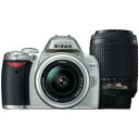 　ニコン(Nikon) 【610万画素】デジタル一眼レフカメラ　D40 ダブルズームキットII (シルバー) D40WLK2S
