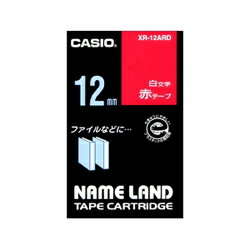 【お取り寄せ】　CASIO 【幅12mm】ネ-ムランド用テ-プ「赤/白文字」 XR-12ARD XR12ARD