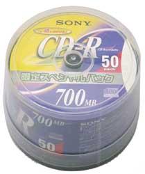 SONY 50CDQ80DNSP / CD-R 700MB 48倍速 スピンドルパック 50枚