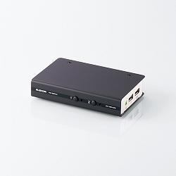 ELECOM KVM-DVHDU2 DVI対応パソコン自動切替器 USB 2台切替