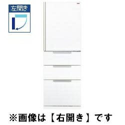 【設置／リサイクル】AQUA AQR-SD36AL-MW(ホワイトウッド) 4ドア冷蔵庫 【左開き】 355L