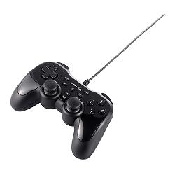 BUFFALO BSGP1204PMBK USBゲームパッド12ボタン PC/PS3 マクロ機能 ブラック