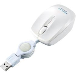 ELECOM M-BL1UBWH(ホワイト) 有線 BlueLEDマウス 3ボタン USB　