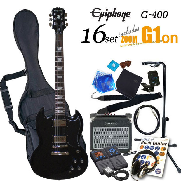 エピフォン SG Epiphone G-400 EB エボニー（黒）エレキギター初心者 入門16点セット【エレキギター初心者】【送料無料】