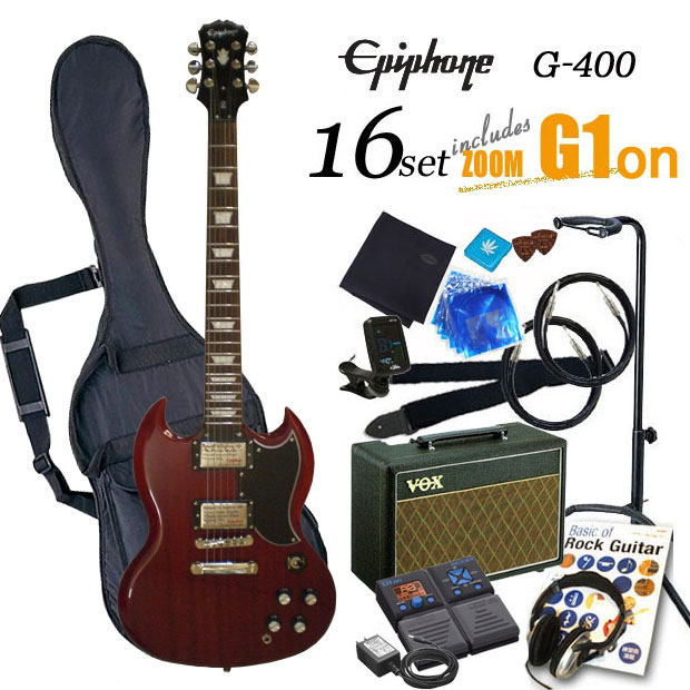 エピフォン SG Epiphone G-400 CH チェリー エレキギター初心者 入門16点セット【エレキギター初心者】【送料無料】