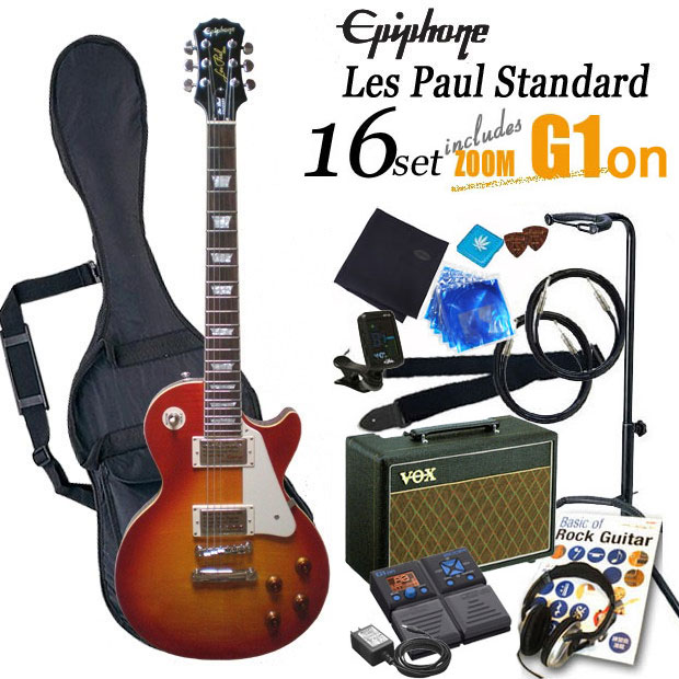 エピフォン レスポール スタンダード チェリーサンバースト エレキギター初心者 入門16点セットEpiphone Les Paul Standard Plus-top HS【エレキギター初心者】【送料無料】