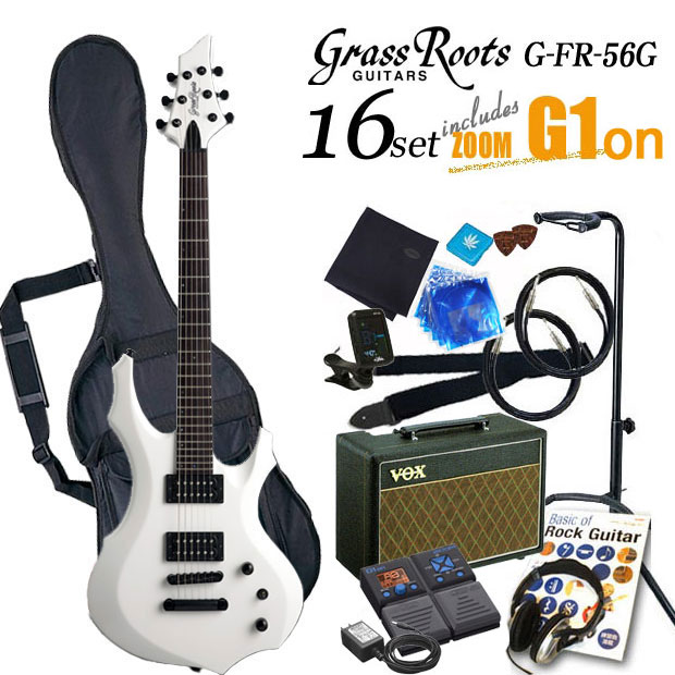 グラスルーツ Grassroots G-FR-56G WH エレキギター初心者 入門セット16点【送料無料】【エレキギター初心者】【RCPmara1207】