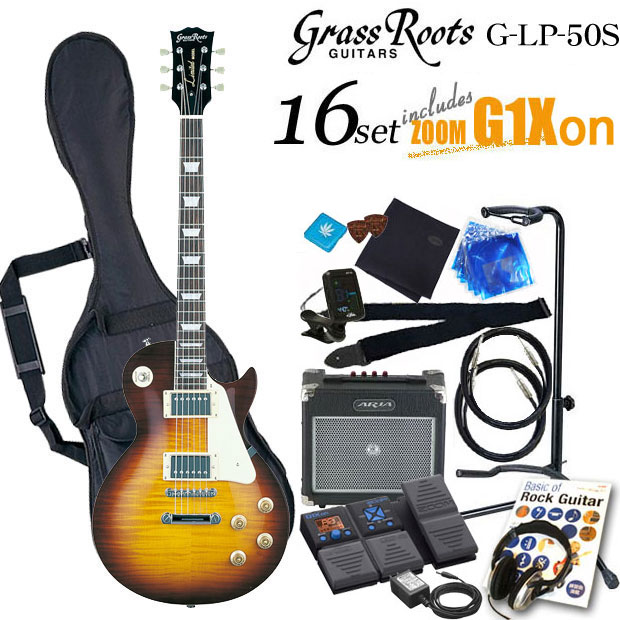 グラスルーツ Grassroots G-LP-50S TBS エレキギター初心者 入門セット16点【送料無料】【エレキギター初心者】