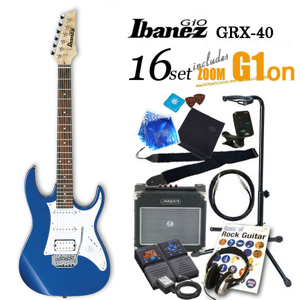 エレキギター初心者 アイバニーズ Ibanez GRX40A BMB 入門セット16点【エレキギター初心者】【送料無料】